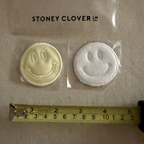 Stoney Clover Lane embroidered Smiley face patches set of 2 NWT - Picture 1 of 2
